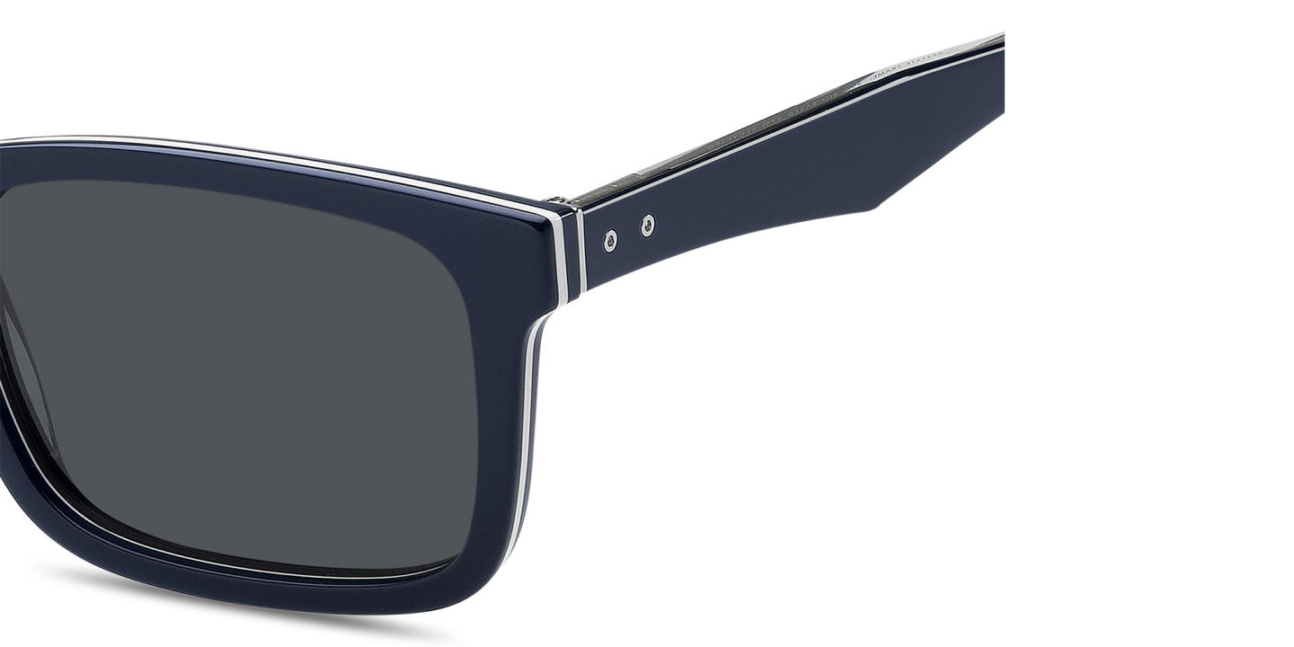 Tommy Hilfiger Logo Rectangle Sunglasses in Blue – Product Photo 3