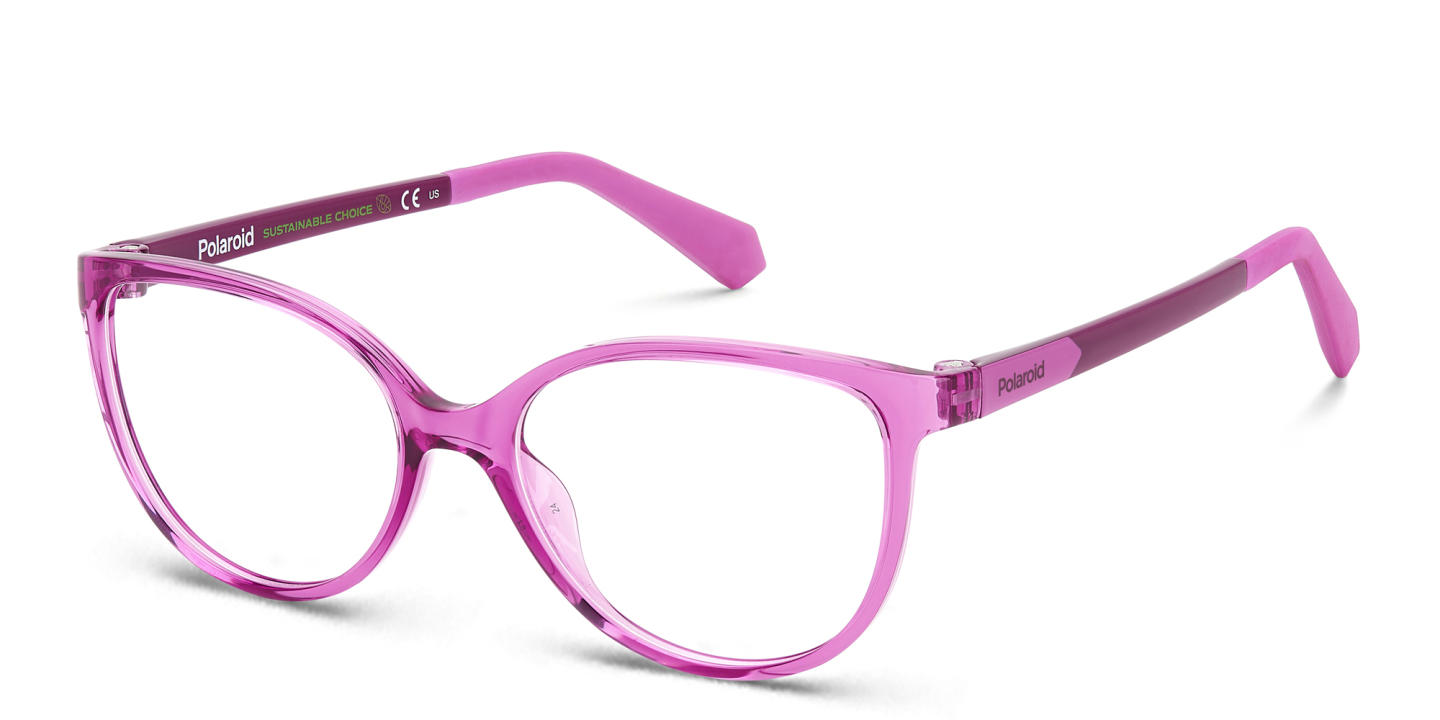 Shop Polaroid Kids Logo Kids Cat-Eye Eyeglasses in Purple online.