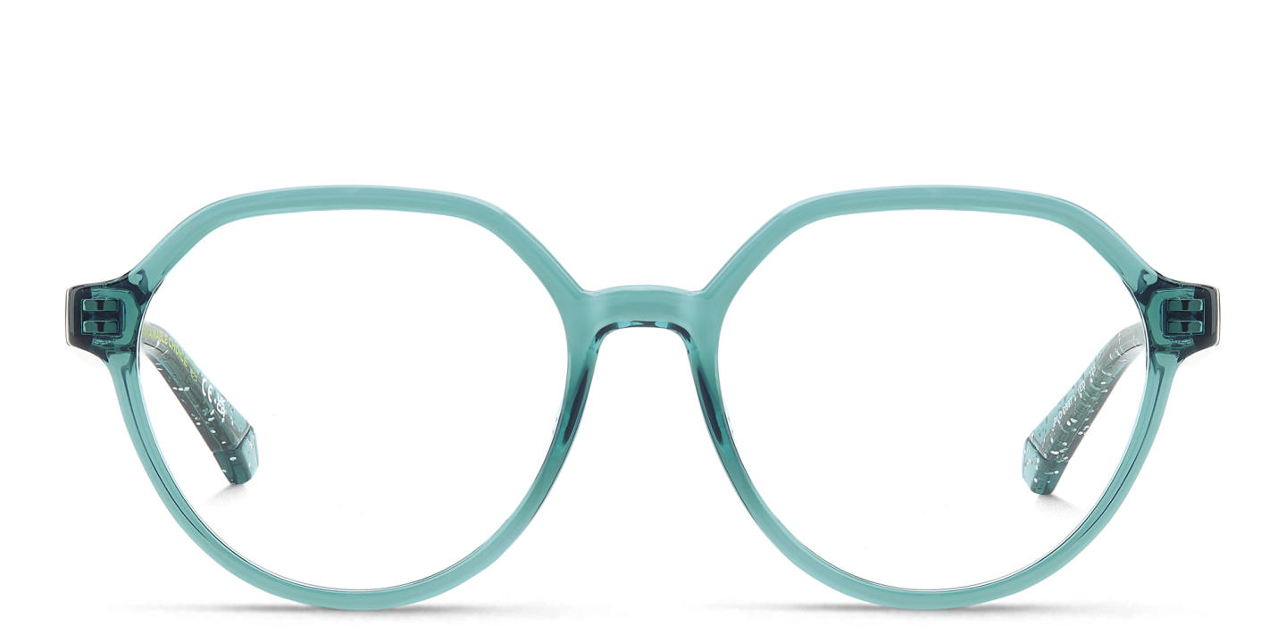 Shop Polaroid Kids Logo Kids Round Eyeglasses in Green online.