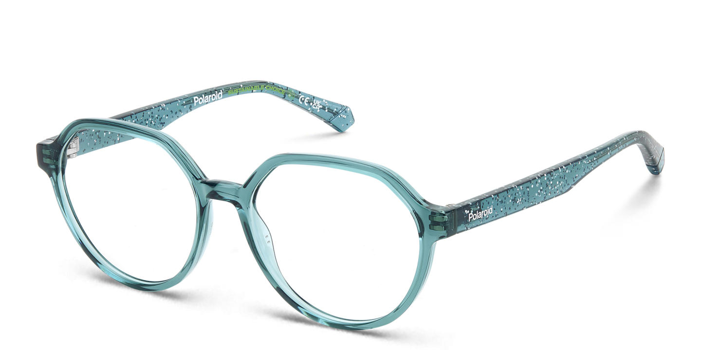 Shop Polaroid Kids Logo Kids Round Eyeglasses in Green online.