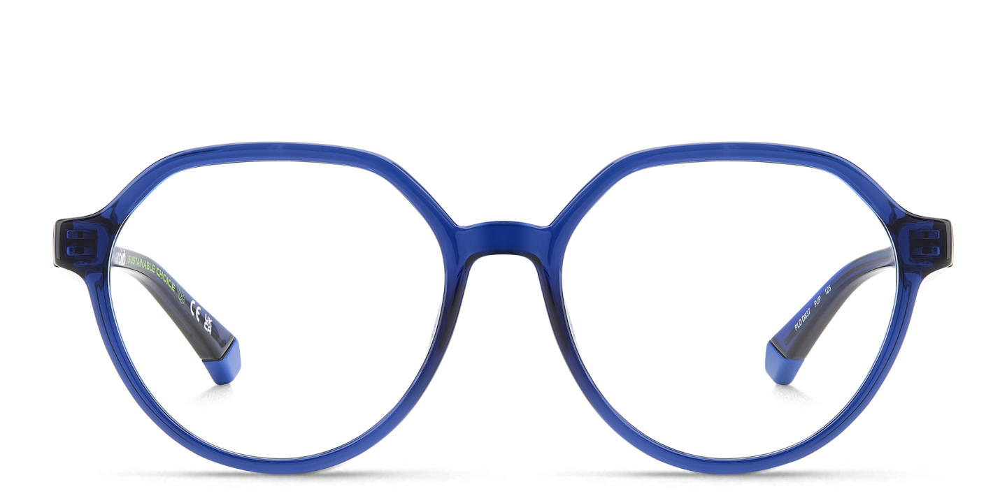 Shop Polaroid Kids Logo Kids Round Eyeglasses in Blue online.