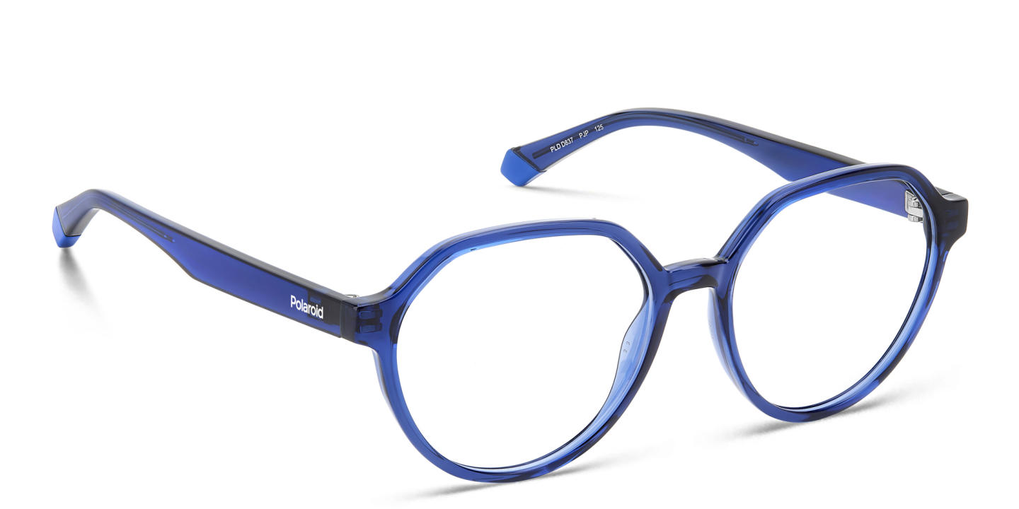 Shop Polaroid Kids Logo Kids Round Eyeglasses in Blue online.