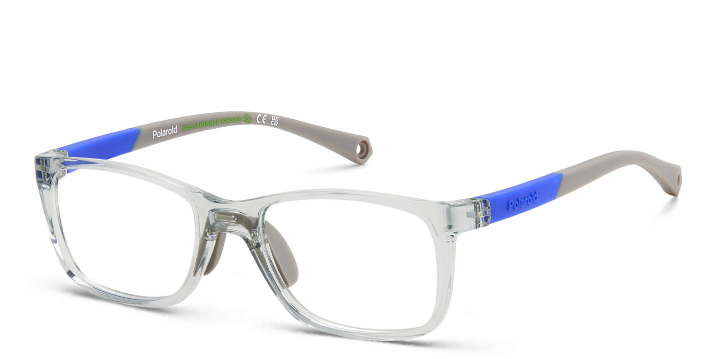Shop Polaroid Kids Logo Kids Rectangle Eyeglasses in Grey online.