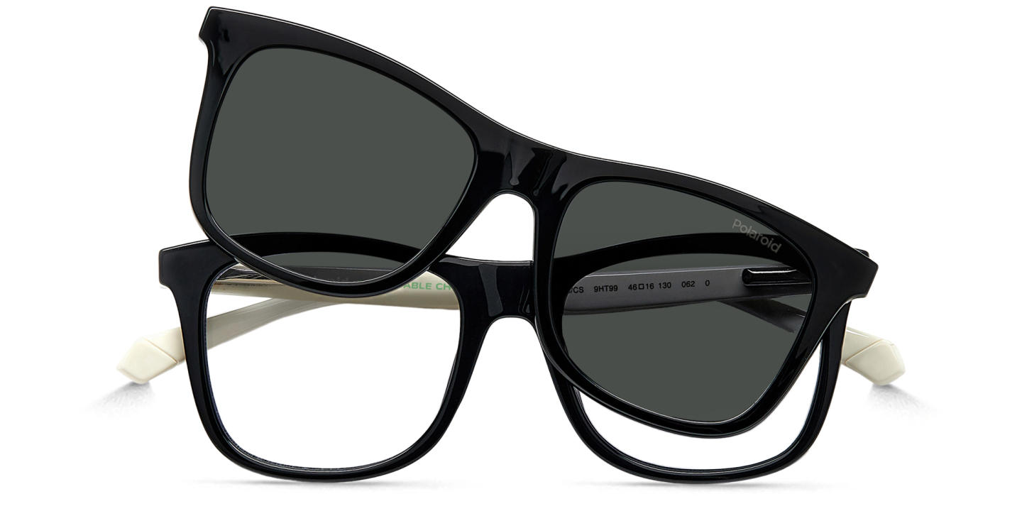 Shop Polaroid Kids Logo Kids Rectangle Eyeglasses in Black online.