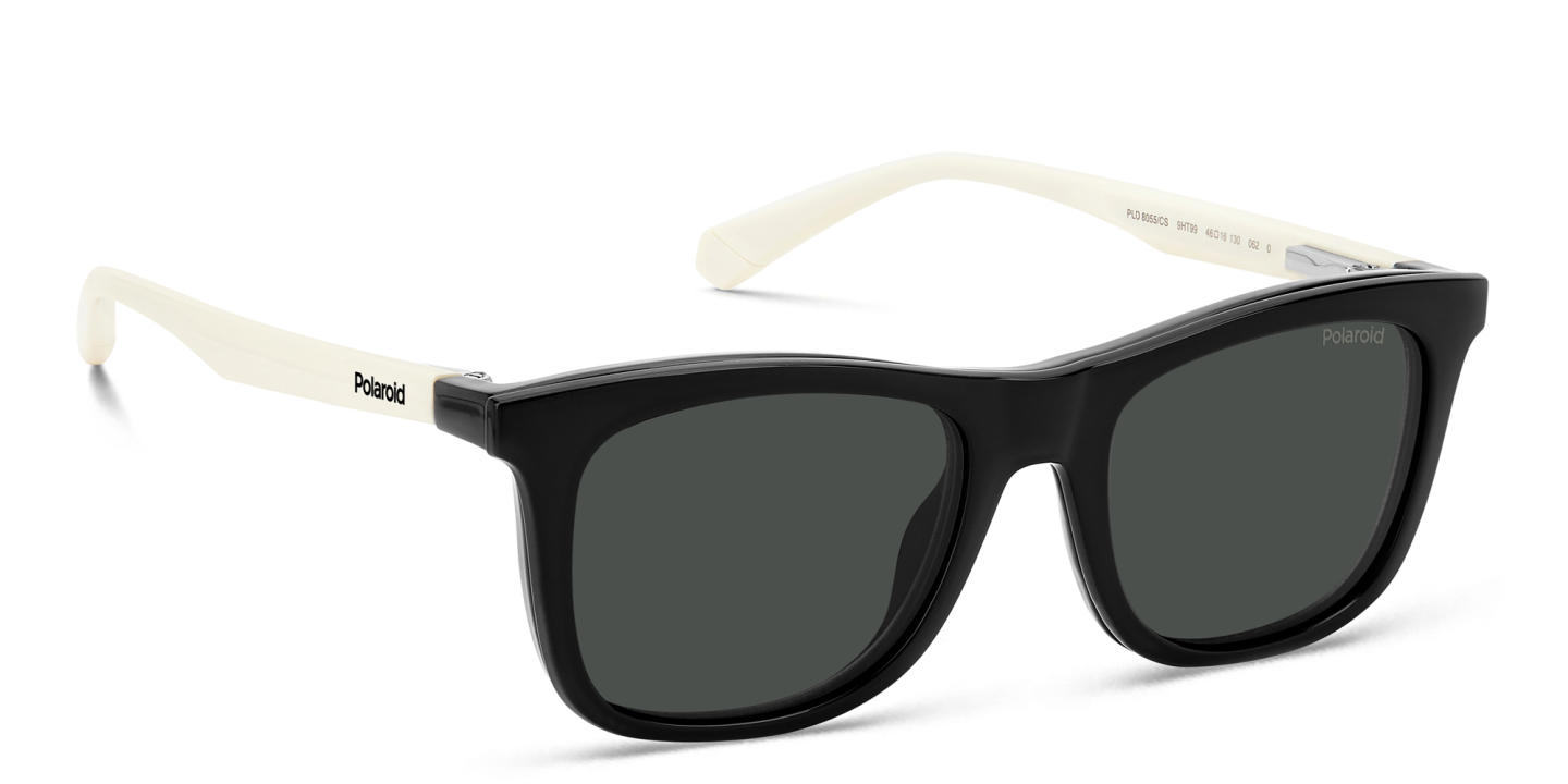 Shop Polaroid Kids Logo Kids Rectangle Eyeglasses in Black online.