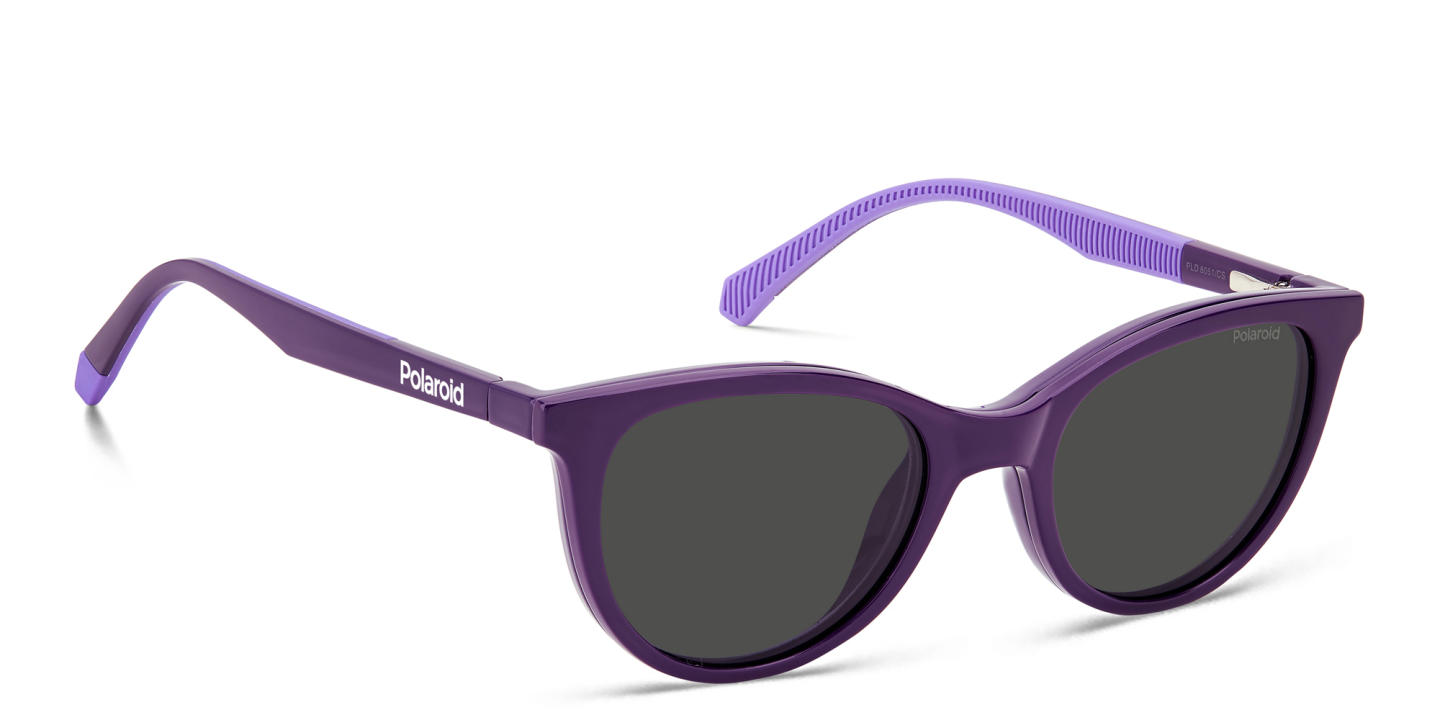 Shop Polaroid Kids Logo Kids Cat-Eye Eyeglasses in Purple online.