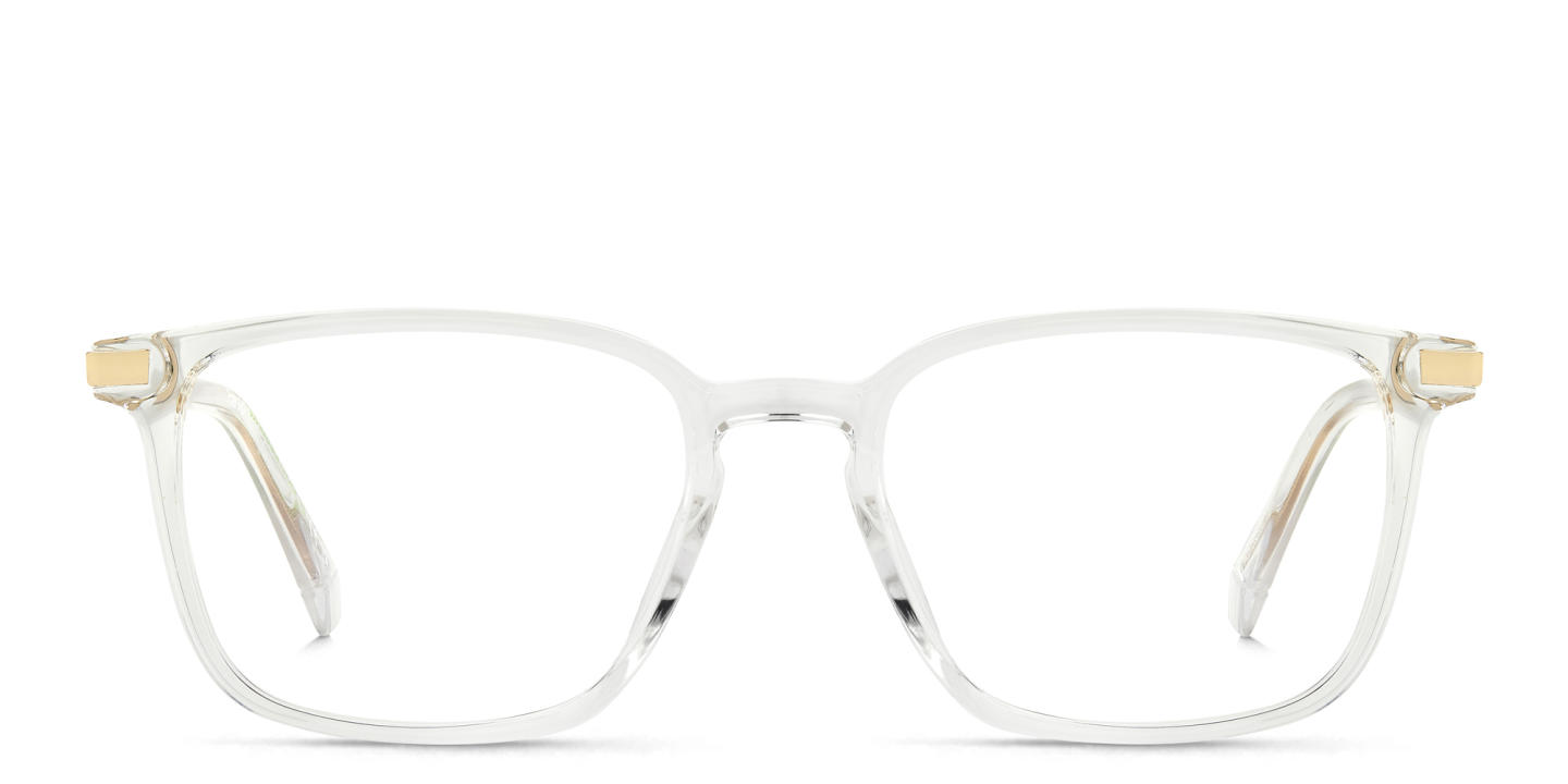 Shop Polaroid Logo Square Eyeglasses in Clear online.