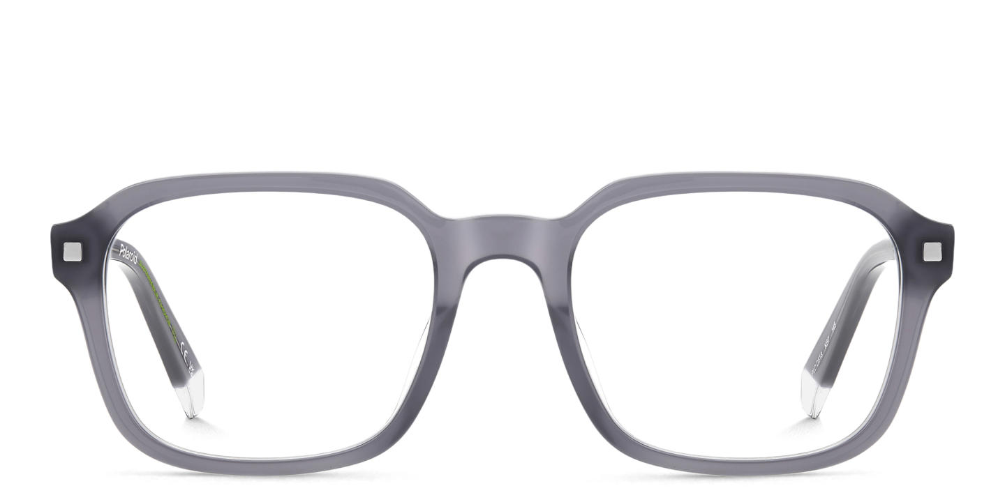 Polaroid Logo Rectangle Eyeglasses in Grey – Product Photo 0