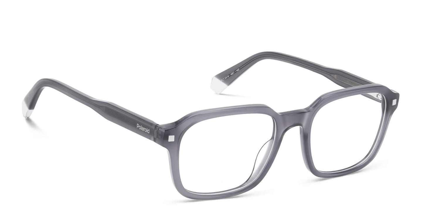 Polaroid Logo Rectangle Eyeglasses in Grey – Product Photo 3