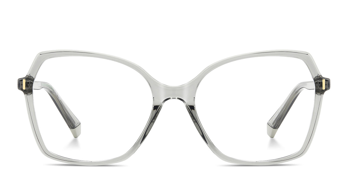 Shop Polaroid Logo Cat-Eye Eyeglasses in Grey online.