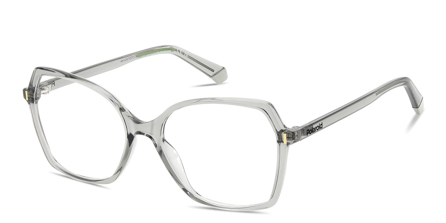 Shop Polaroid Logo Cat-Eye Eyeglasses in Grey online.