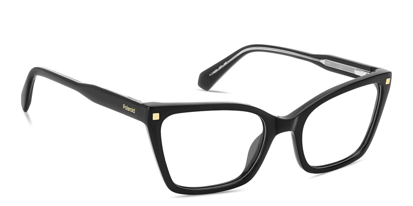 Polaroid Logo Cat-Eye Eyeglasses in Black – Product Photo 3