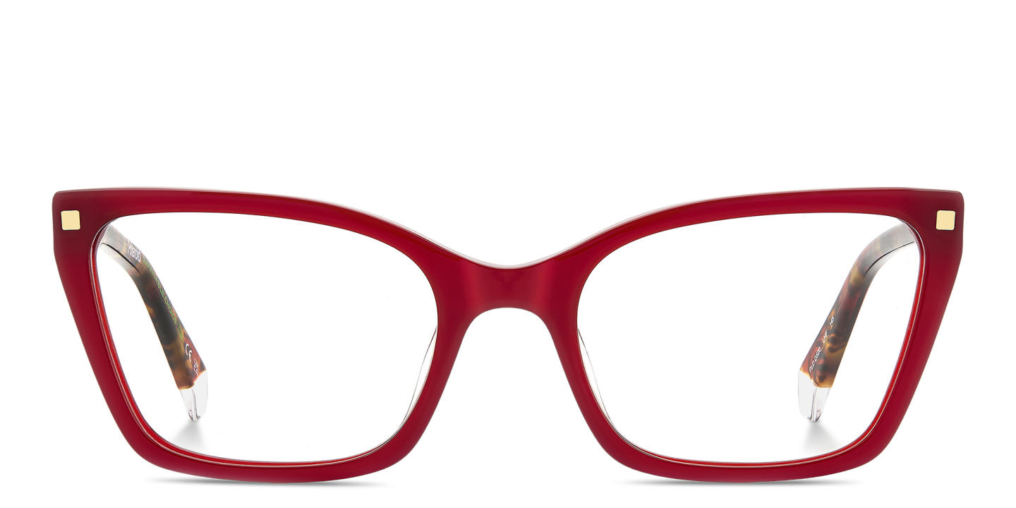 Polaroid Logo Cat-Eye Eyeglasses in Red – Product Photo 0