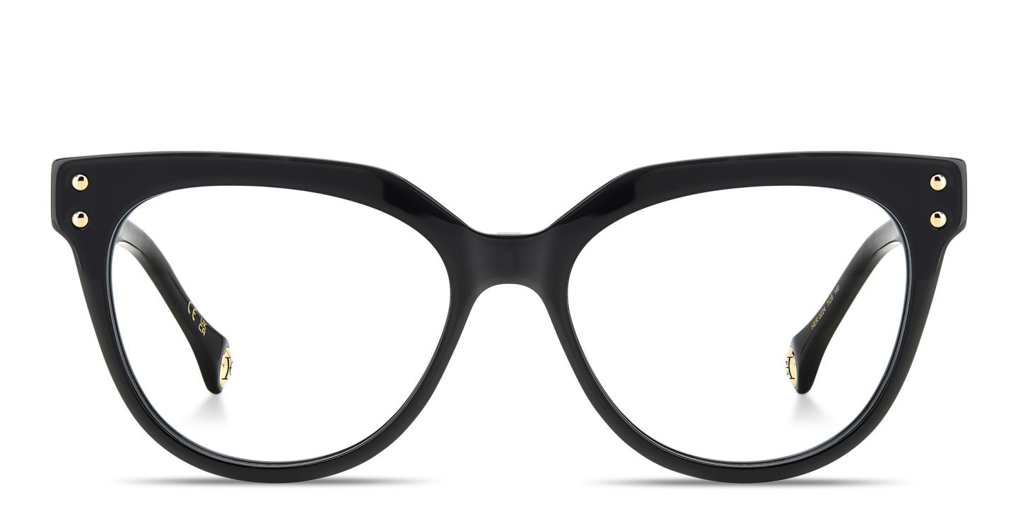 Carolina Herrera Logo Cat-Eye Eyeglasses in Black – Product Photo 0