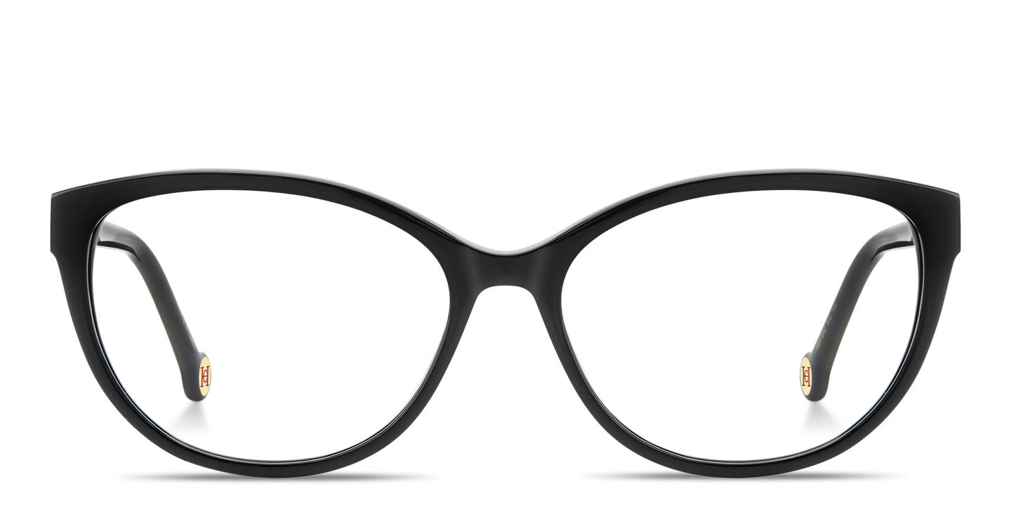 Carolina Herrera Logo Cat-Eye Eyeglasses in Black – Product Photo 0