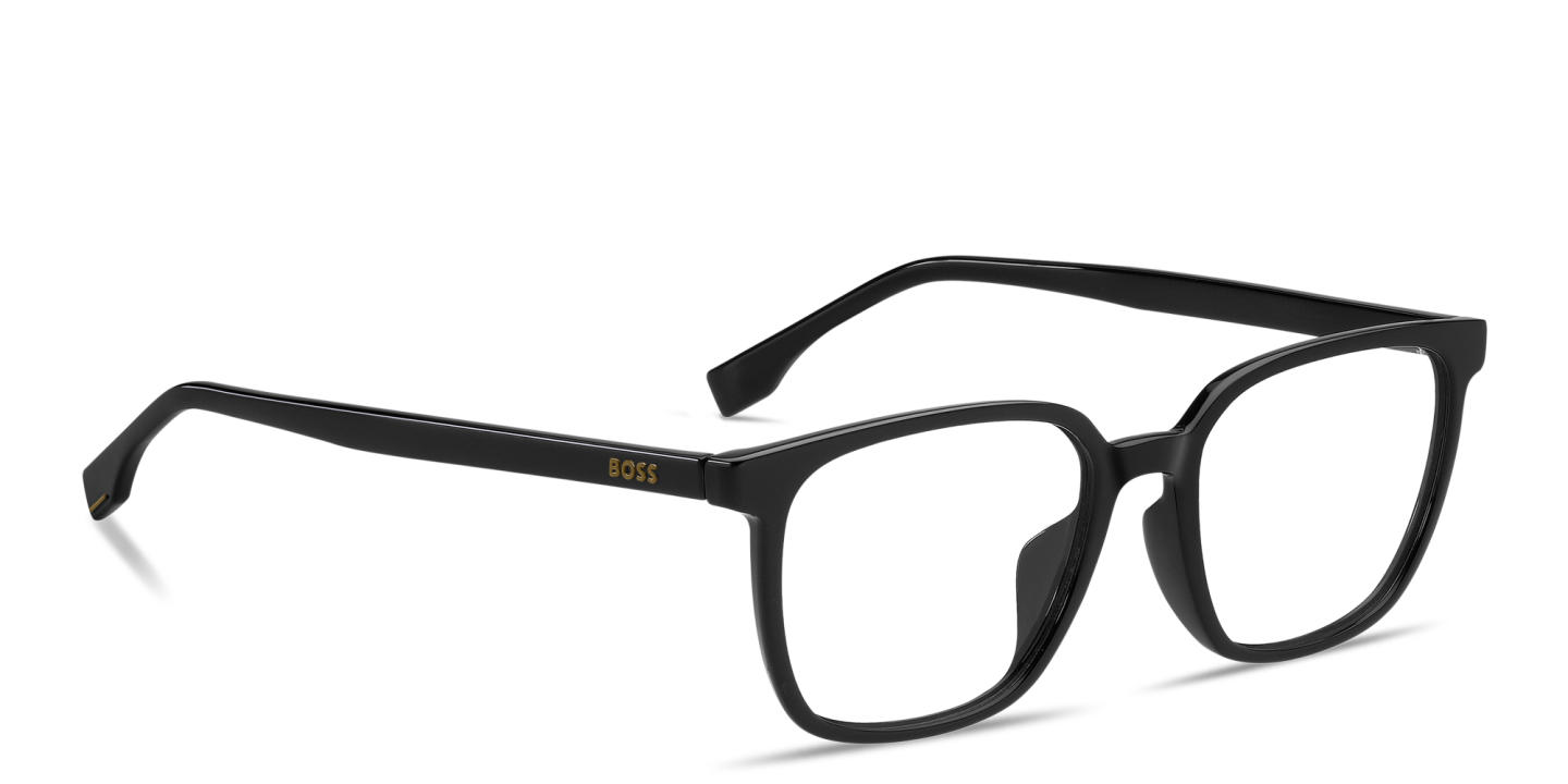 Hugo Boss Logo Square Eyeglasses in Black – Product Photo 3