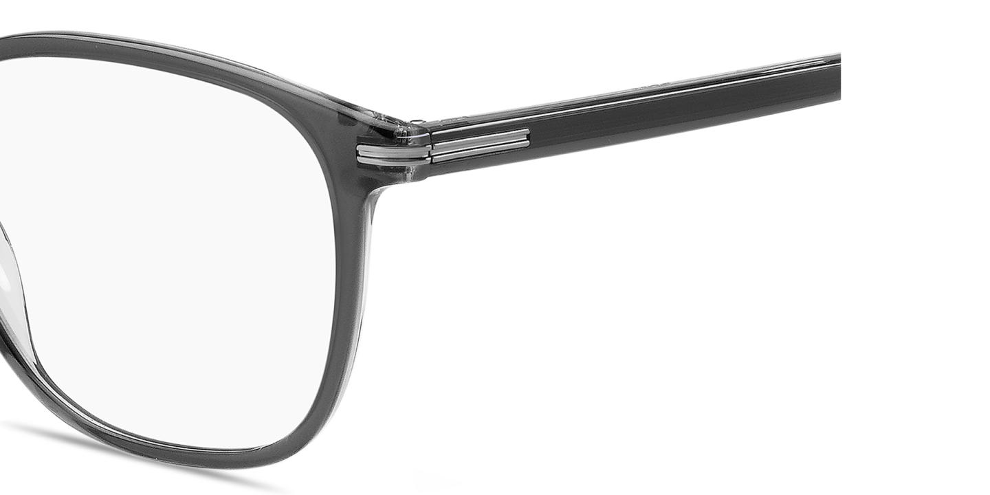 Shop Hugo Boss Logo Square Eyeglasses in Grey online.