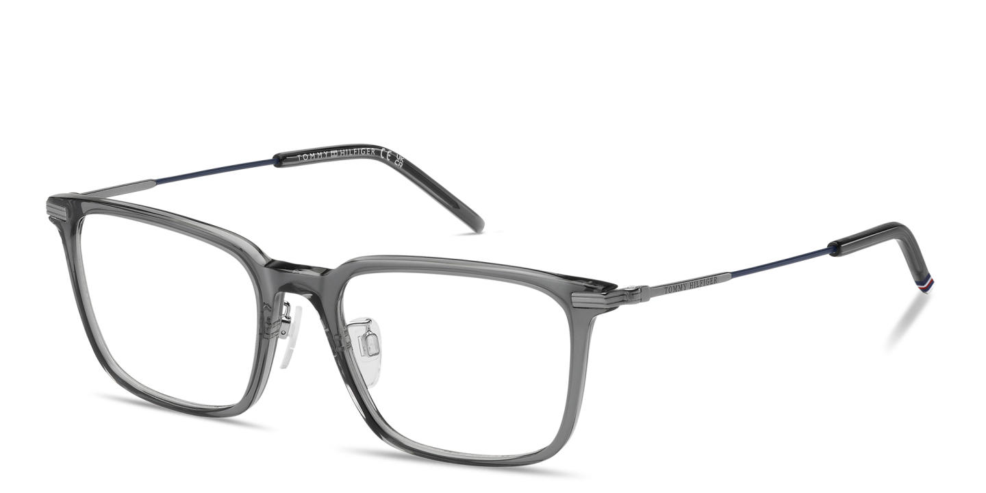 Tommy Hilfiger Logo Rectangle Eyeglasses in Dark Grey – Product Photo 1