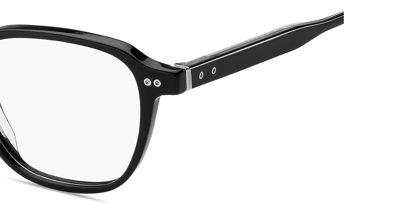 Tommy Hilfiger Logo Square Eyeglasses in Silver – Product Photo 2