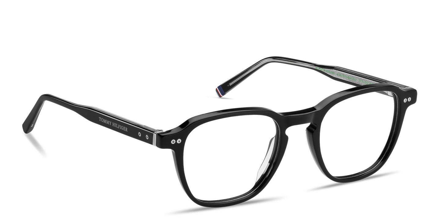 Tommy Hilfiger Logo Square Eyeglasses in Silver – Product Photo 3