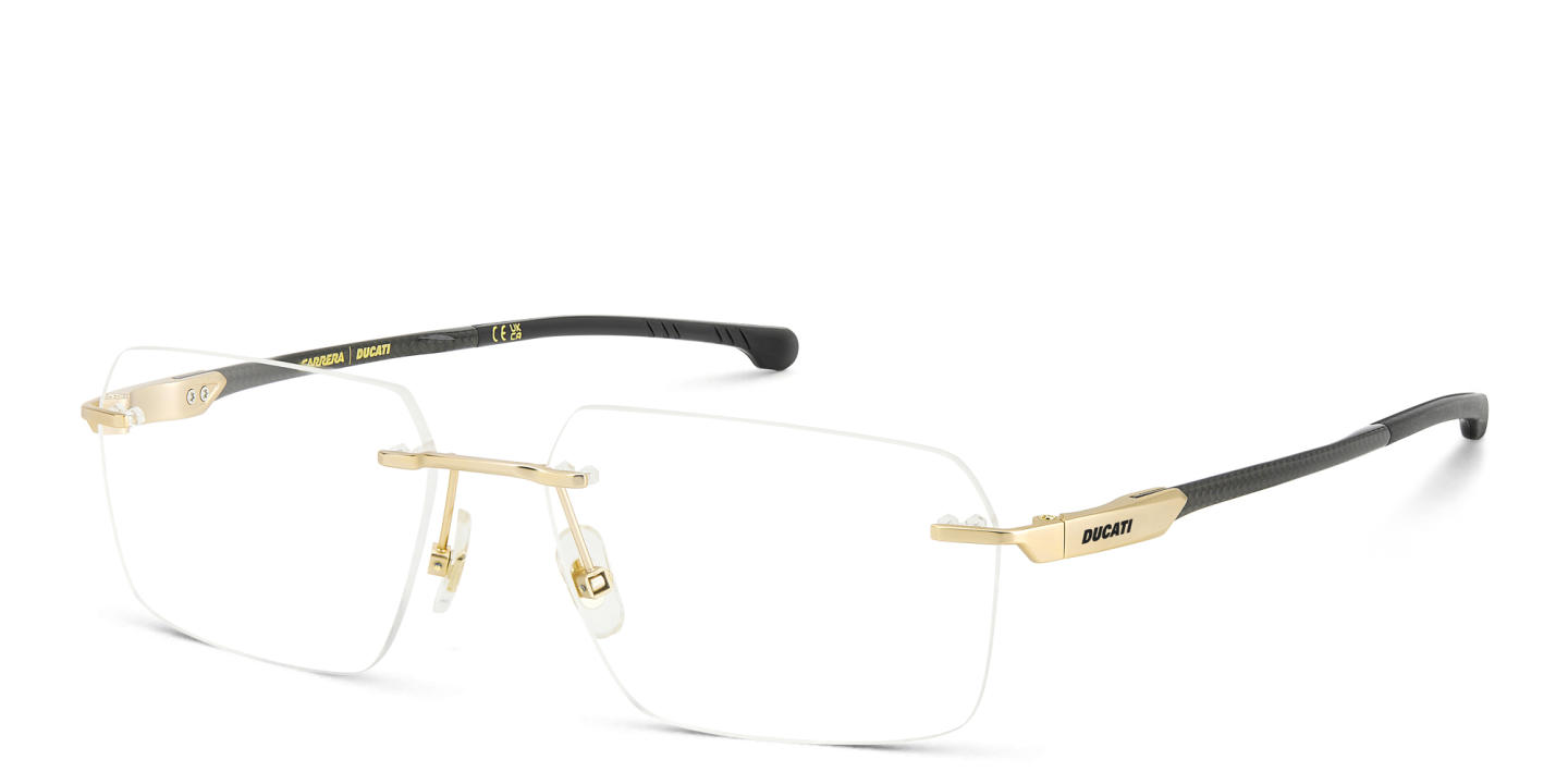 Carrera Ducati Carduc Rimless Rectangle Eyeglasses in Gold – Product Photo 1