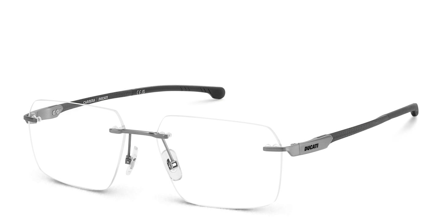 Carrera Ducati Carduc Rimless Rectangle Eyeglasses in Grey – Product Photo 1