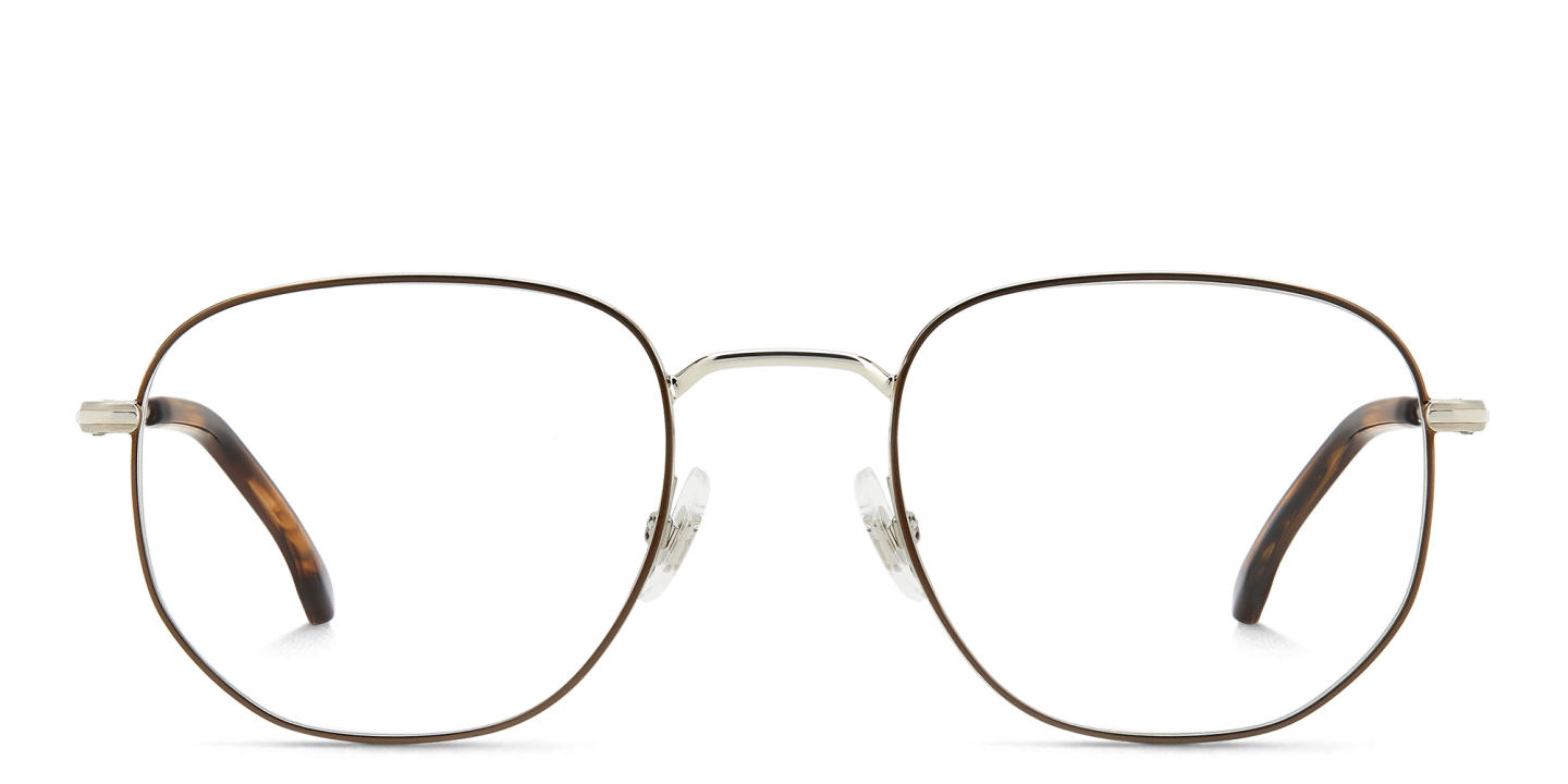 Carrera Logo Irregular Eyeglasses in Brown – Product Photo 0