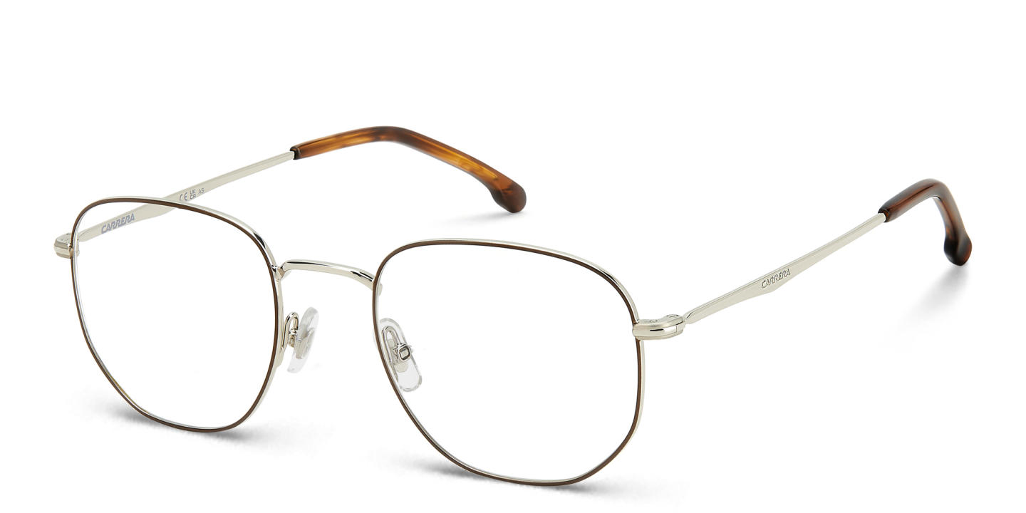 Carrera Logo Irregular Eyeglasses in Brown – Product Photo 1