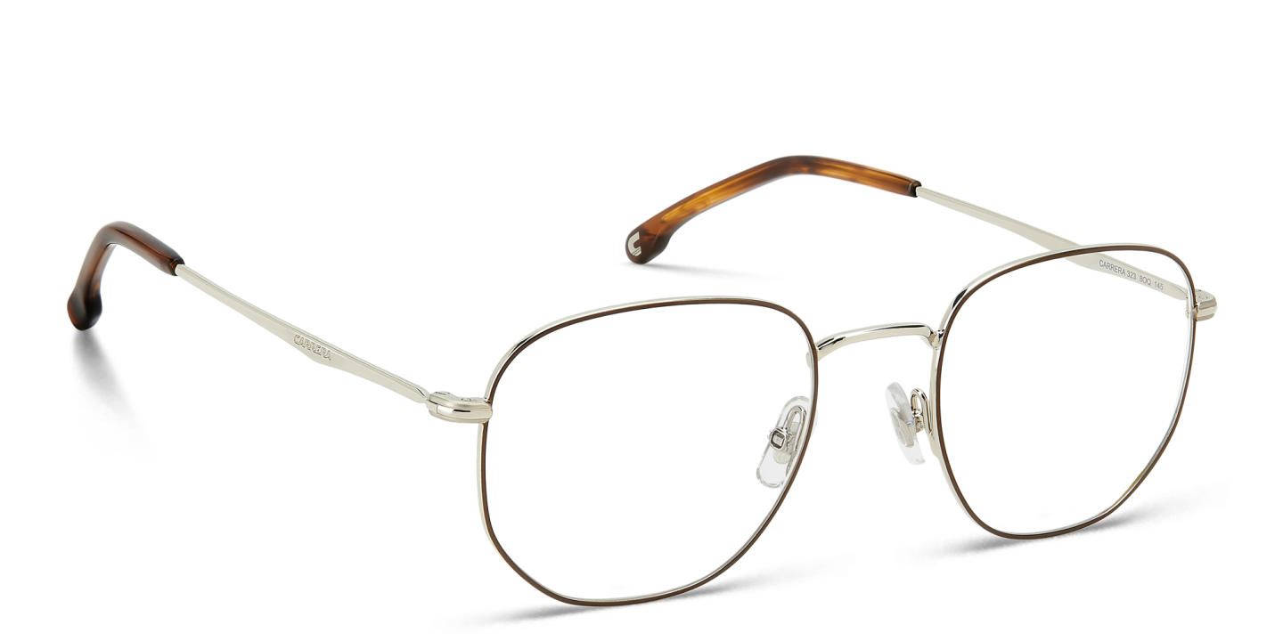 Carrera Logo Irregular Eyeglasses in Brown – Product Photo 3