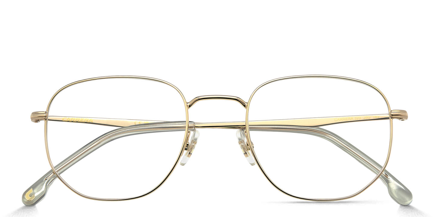 Carrera Logo Irregular Eyeglasses in Gold – Product Photo 2