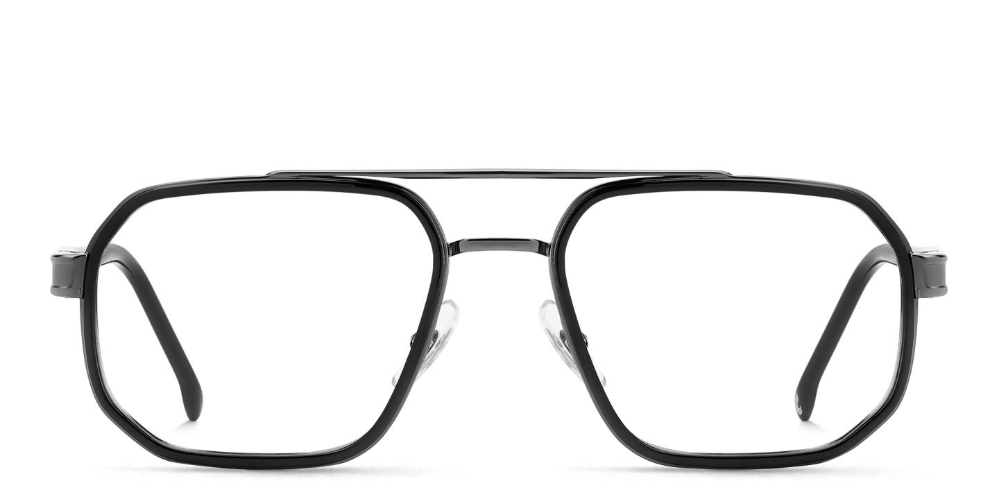 Shop Carrera Logo Aviator Eyeglasses in Gunmetal online.