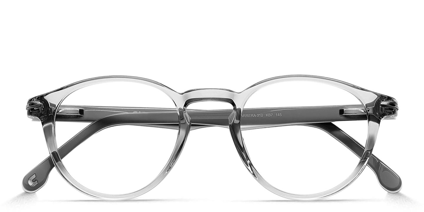 Shop Carrera Unisex Logo Round Eyeglasses in Grey online.