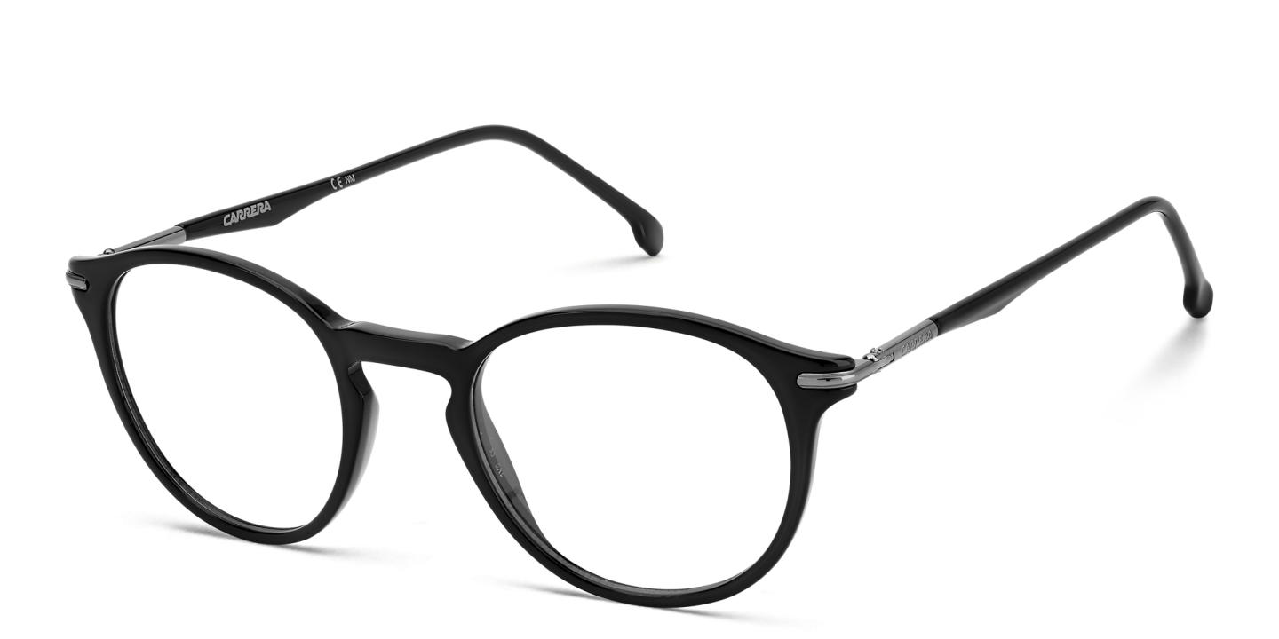 Shop Carrera Logo Unisex Round Eyeglasses in Black online.