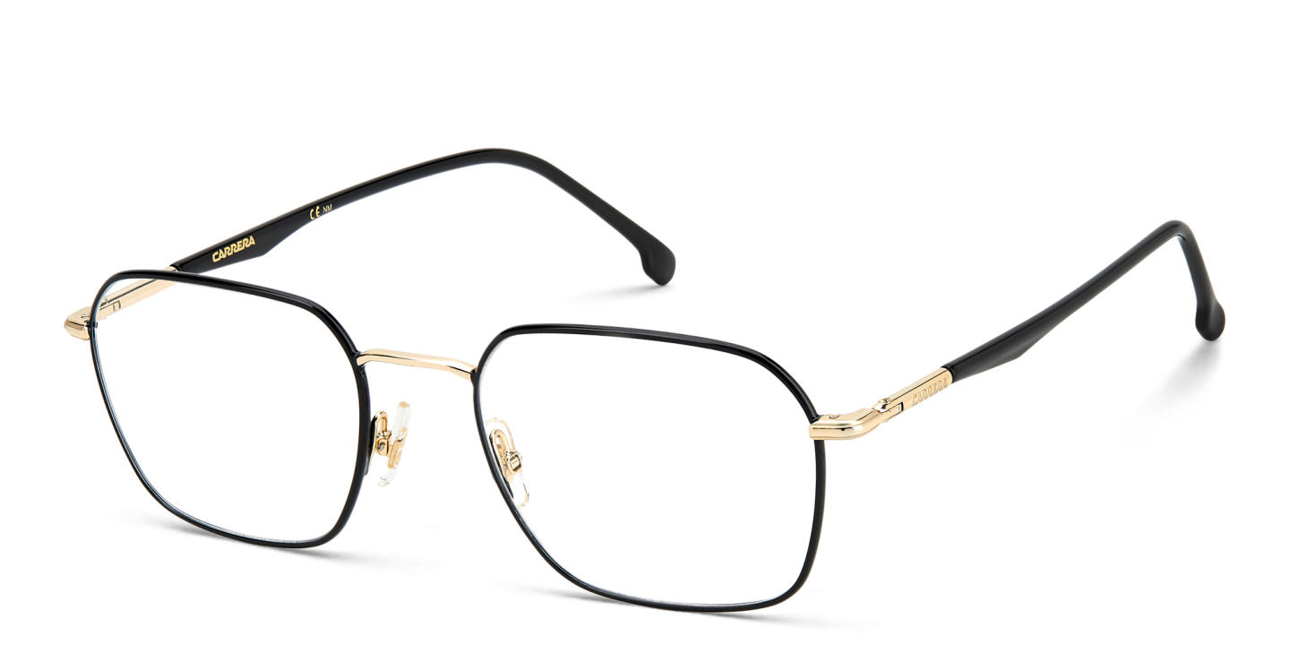 Shop Carrera Logo Unisex Irregular Eyeglasses in Black online.