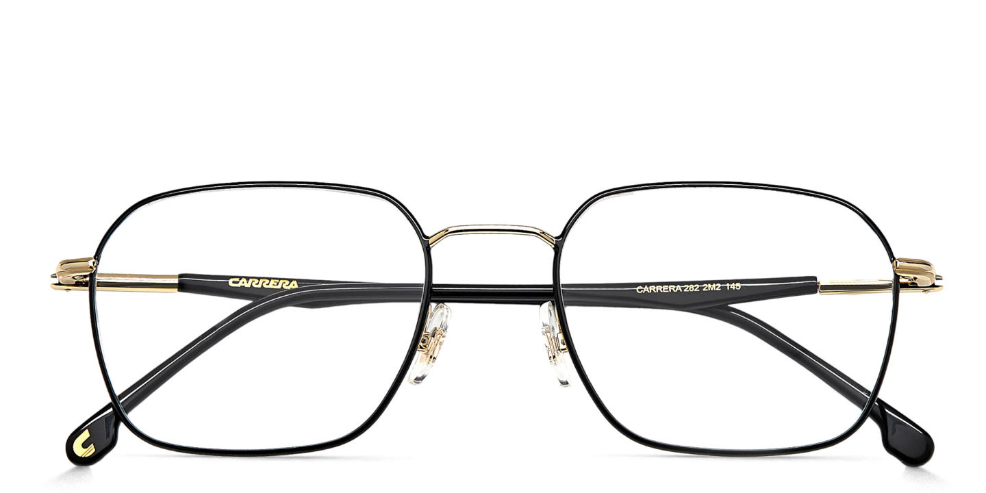 Shop Carrera Logo Unisex Irregular Eyeglasses in Black online.