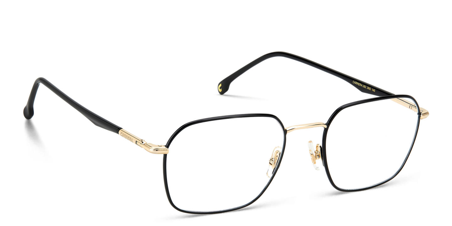 Shop Carrera Logo Unisex Irregular Eyeglasses in Black online.