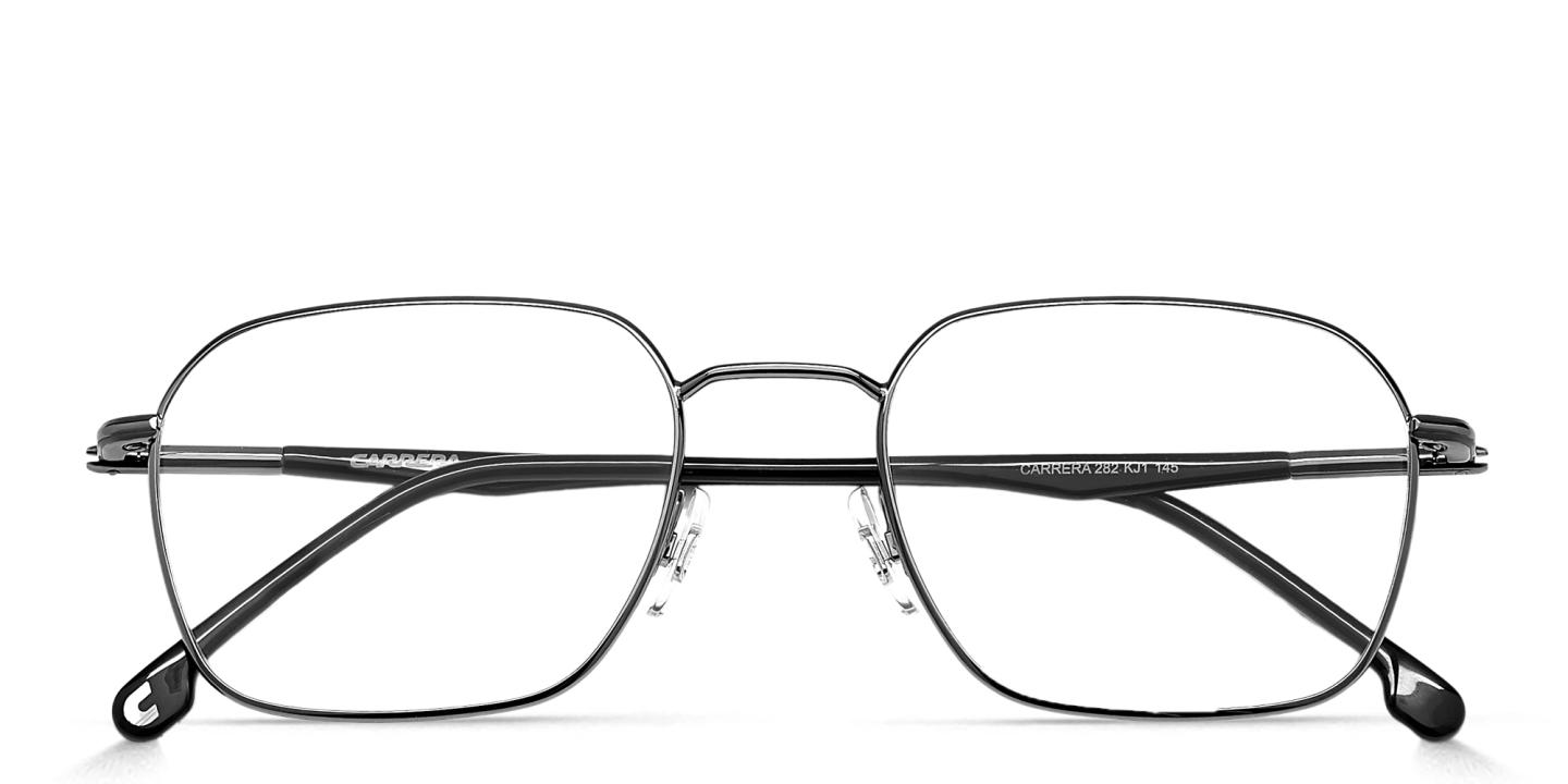 Shop Carrera Logo Unisex Irregular Eyeglasses in Gunmetal online.