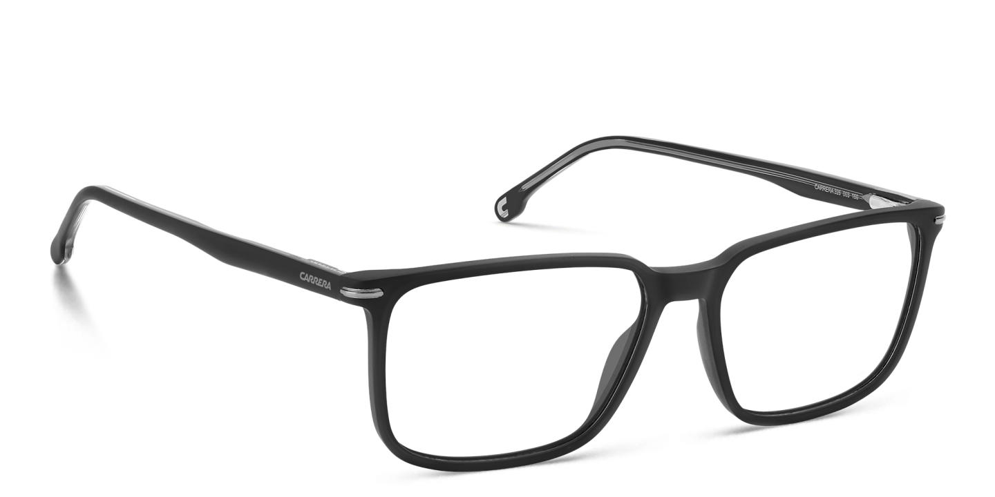 Shop Carrera Logo Rectangle Eyeglasses in Black online.