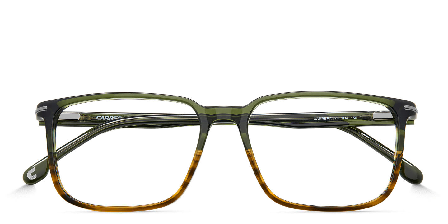 Shop Carrera Logo Rectangle Eyeglasses in Green online.