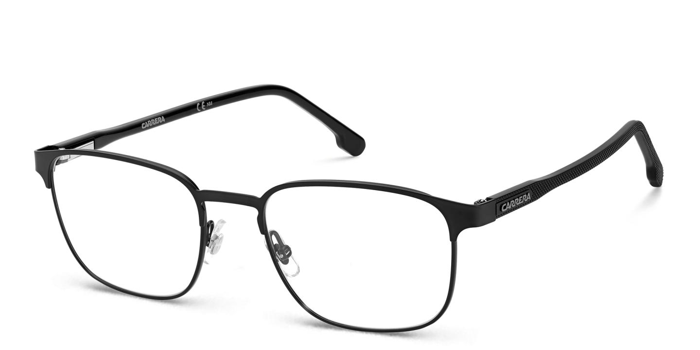 Shop Carrera Logo Square Eyeglasses in Black online.