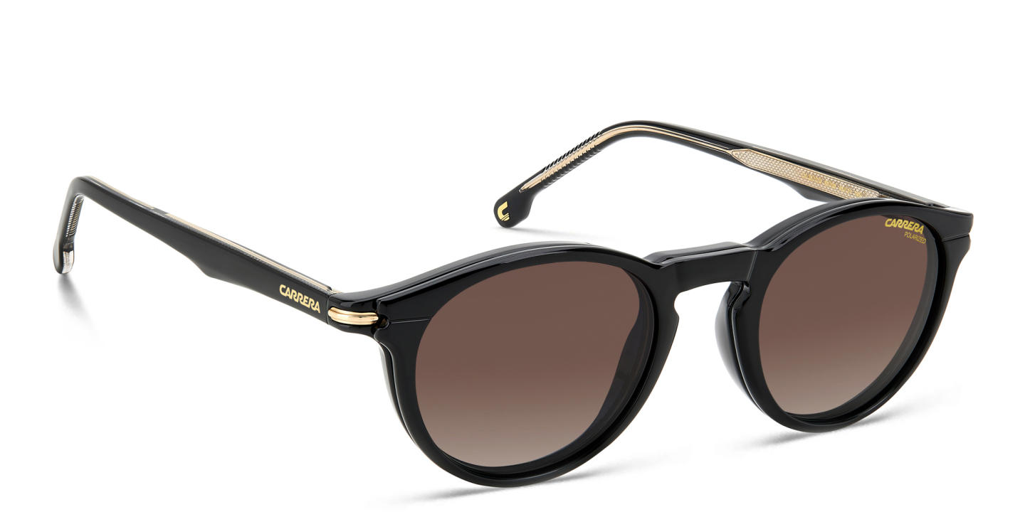 Carrera Logo Unisex Round Eyeglasses in Black – Product Photo 3