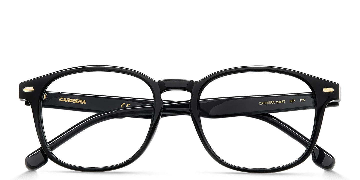 Shop Carrera Logo Kids Square Eyeglasses in Black online.