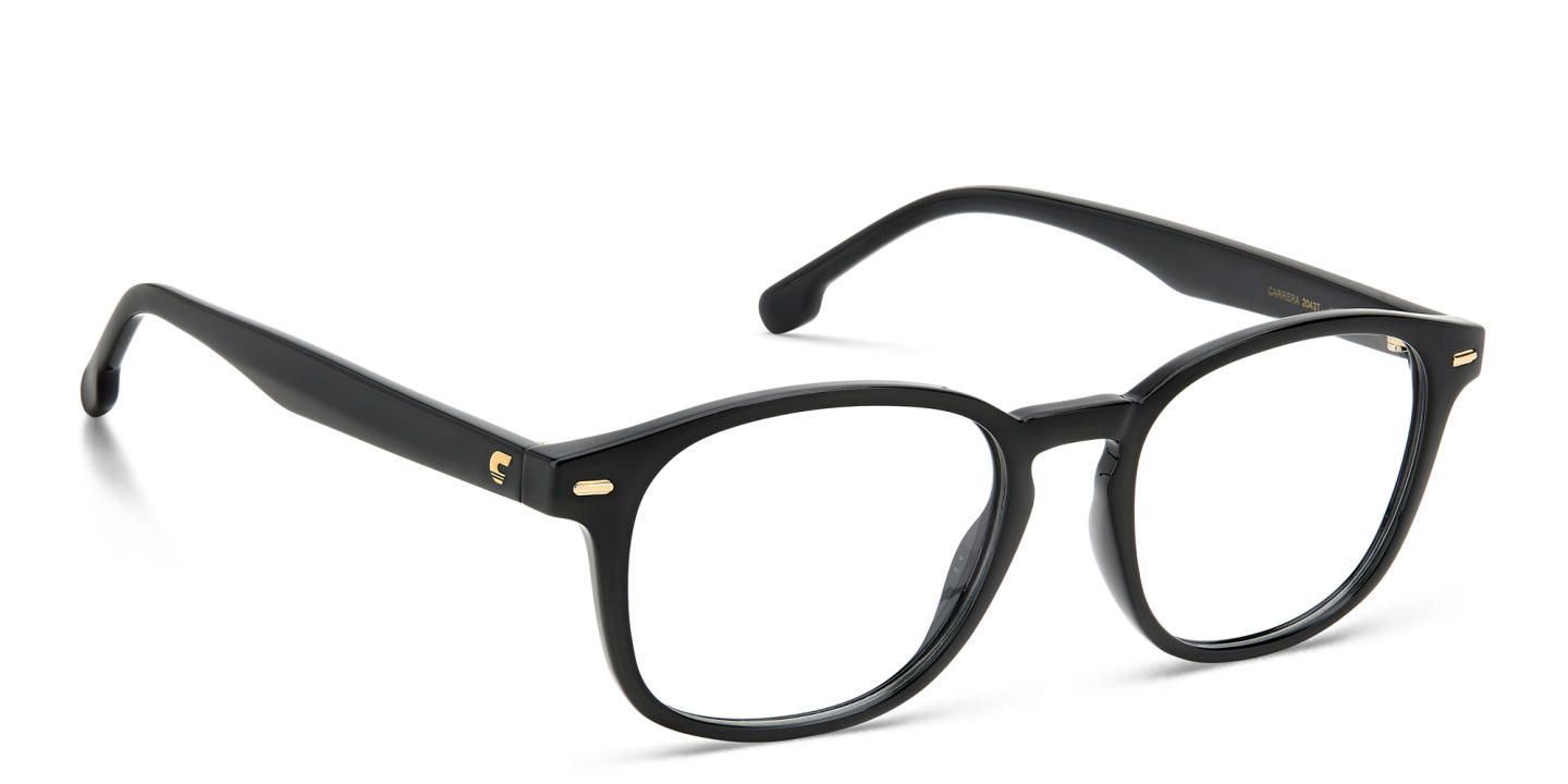 Shop Carrera Logo Kids Square Eyeglasses in Black online.