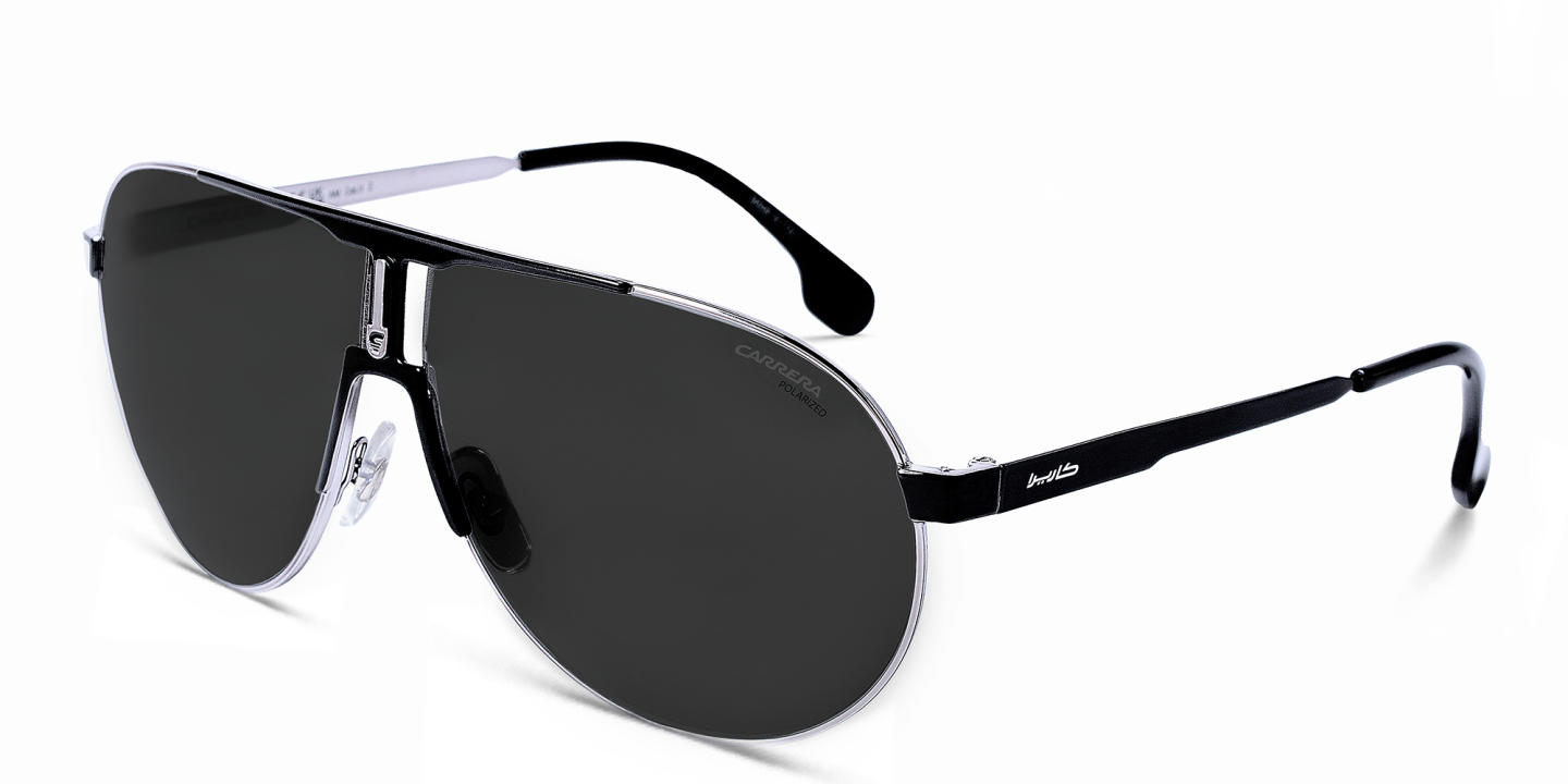 Carrera Unisex Aviator Sunglasses in Black – Product Photo 1