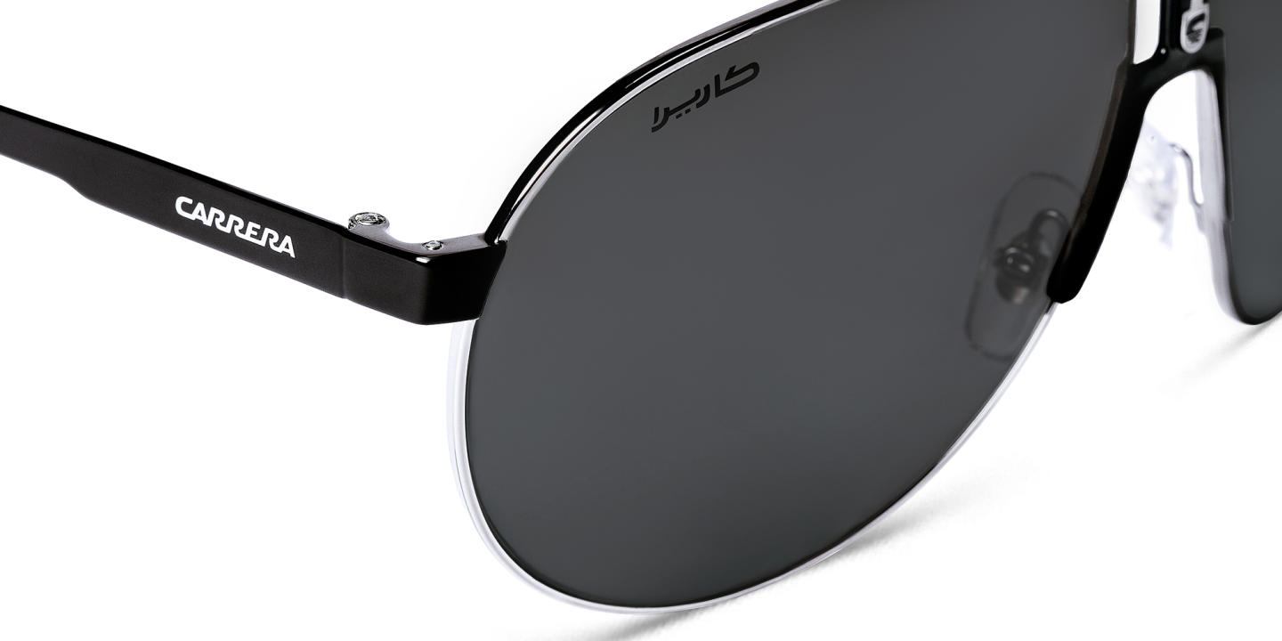 Carrera Unisex Aviator Sunglasses in Black – Product Photo 2