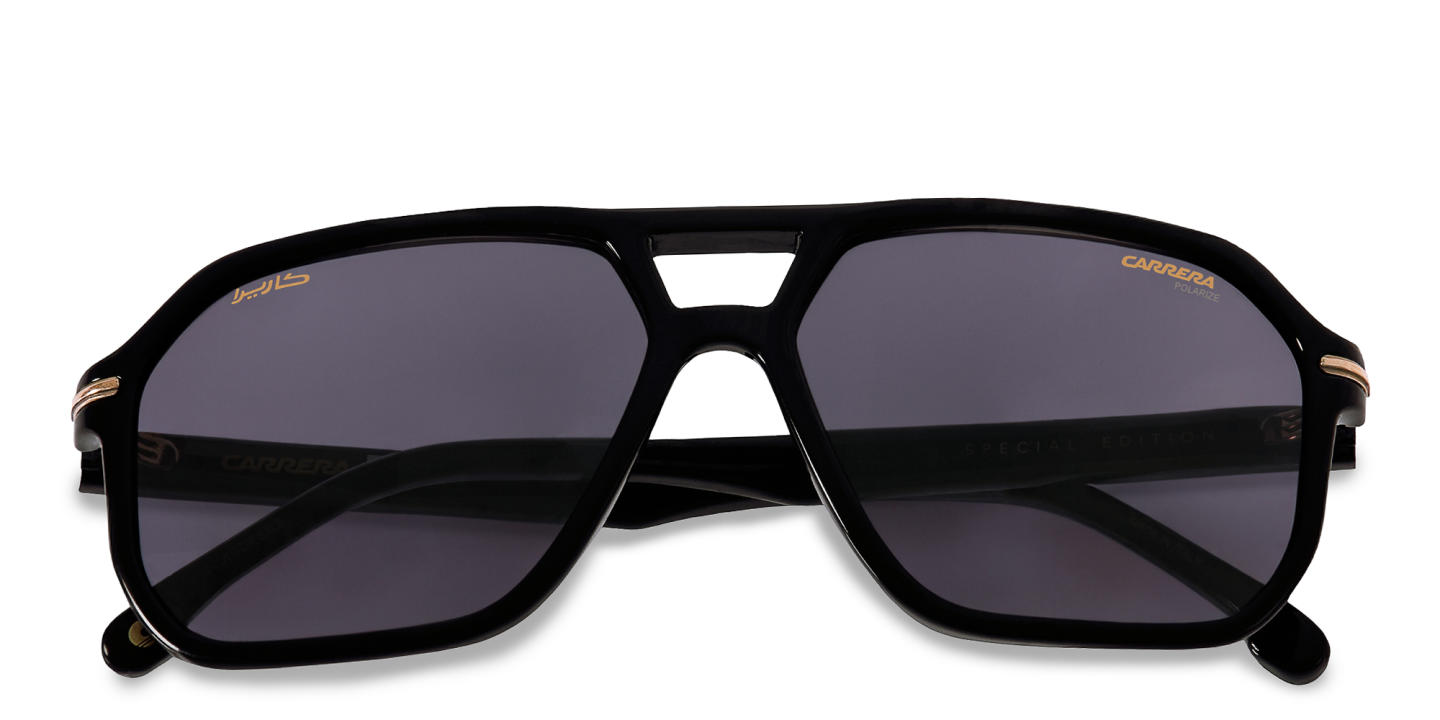 Shop Carrera Rectangle Sunglasses in Black online.
