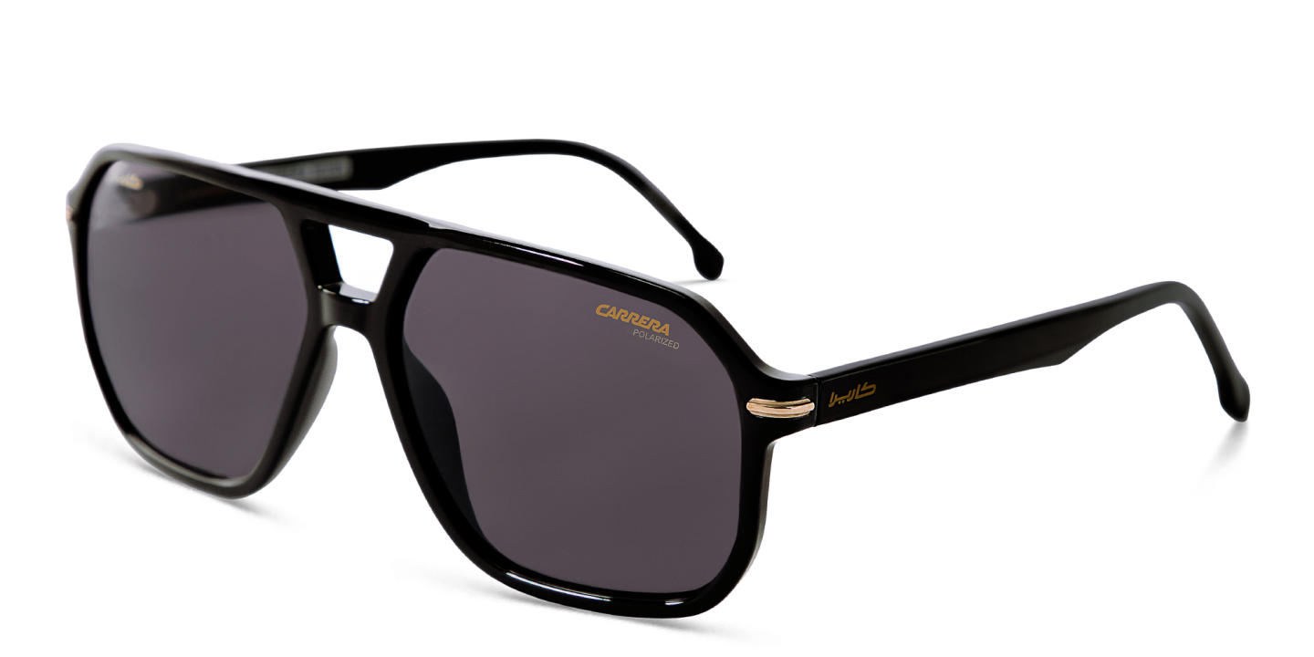 Shop Carrera Rectangle Sunglasses in Black online.