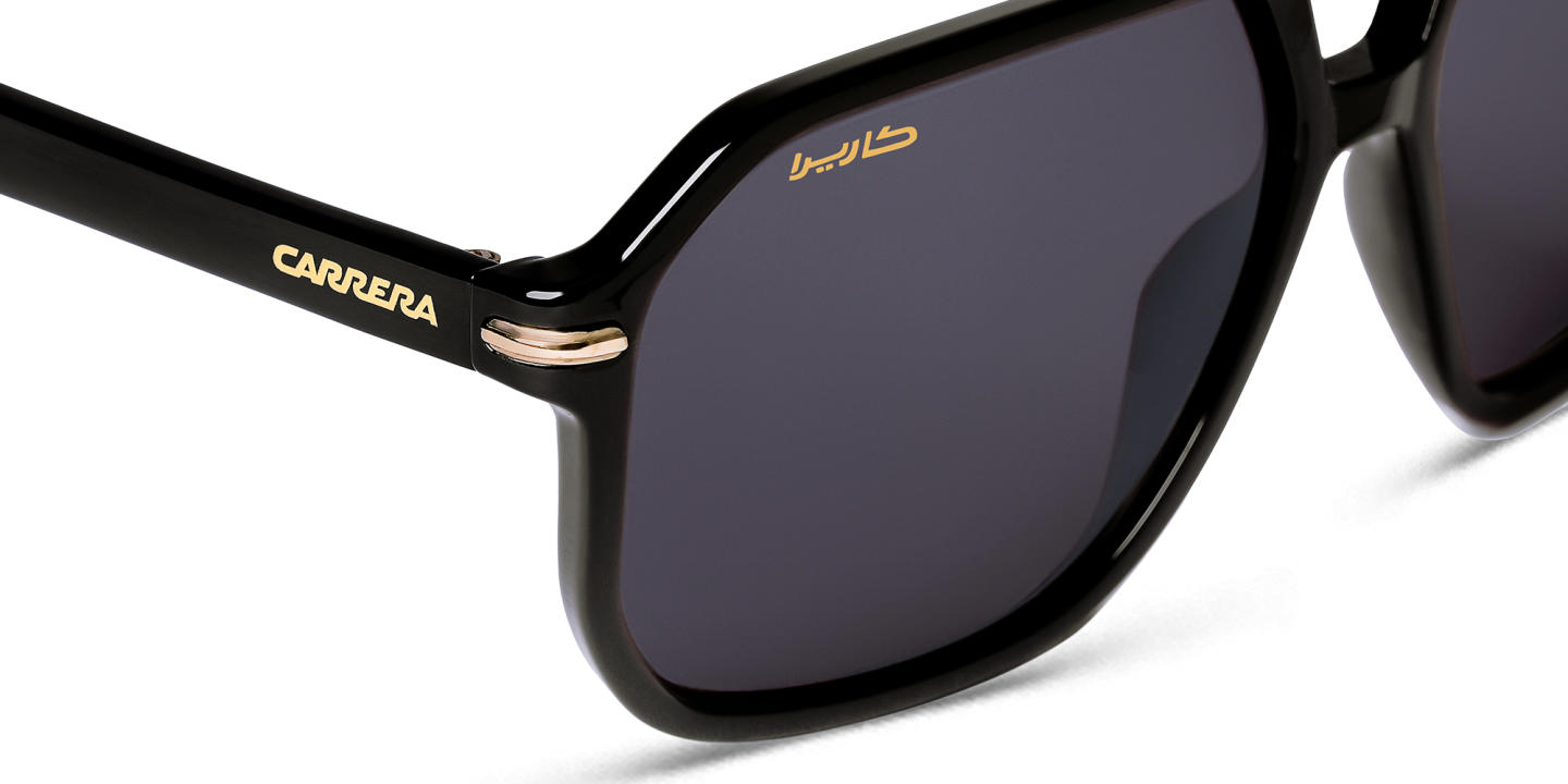 Shop Carrera Rectangle Sunglasses in Black online.