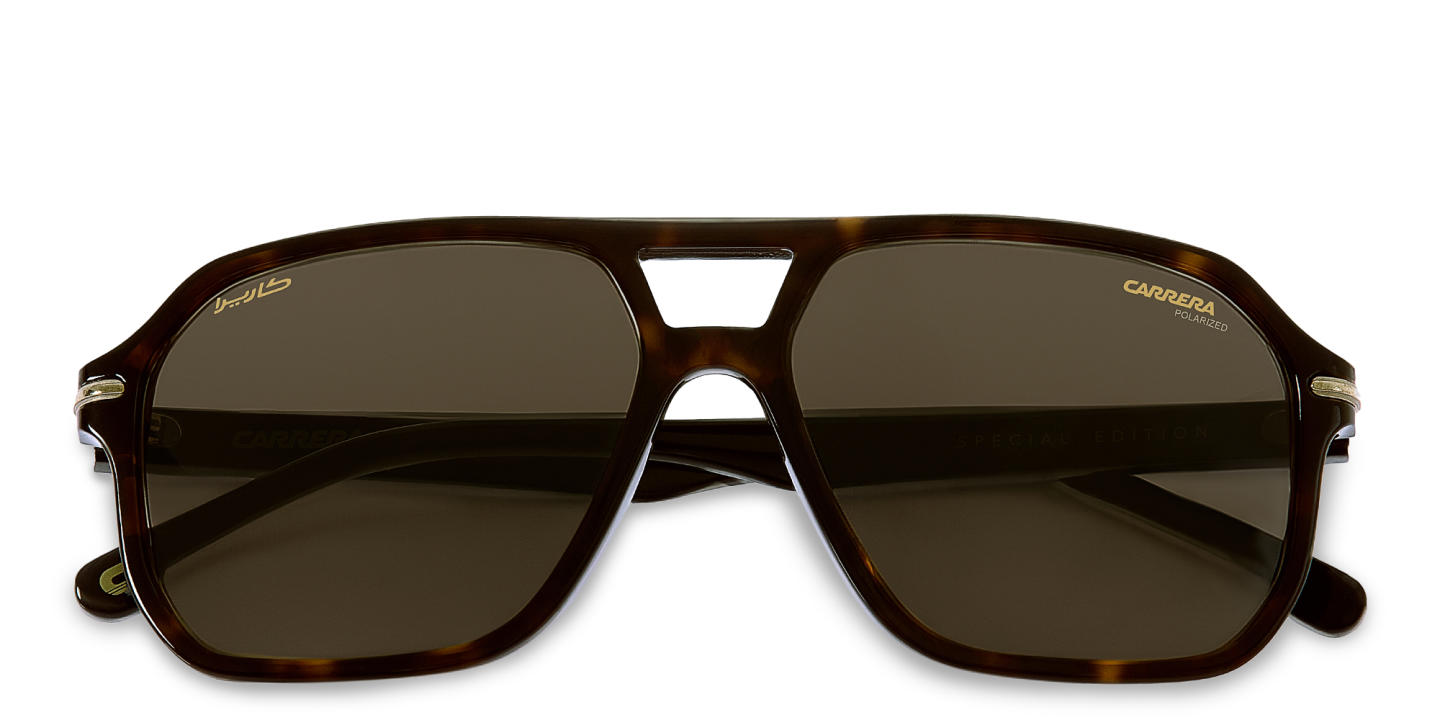 Shop Carrera Rectangle Sunglasses in Havana online.