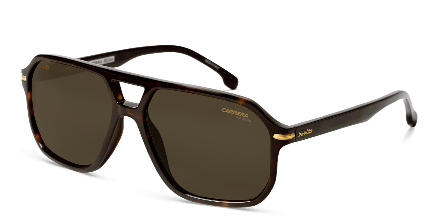Shop Carrera Rectangle Sunglasses in Havana online.